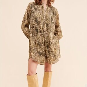 NWT Joie Ramera Tunic Dress XXS Black Coffee